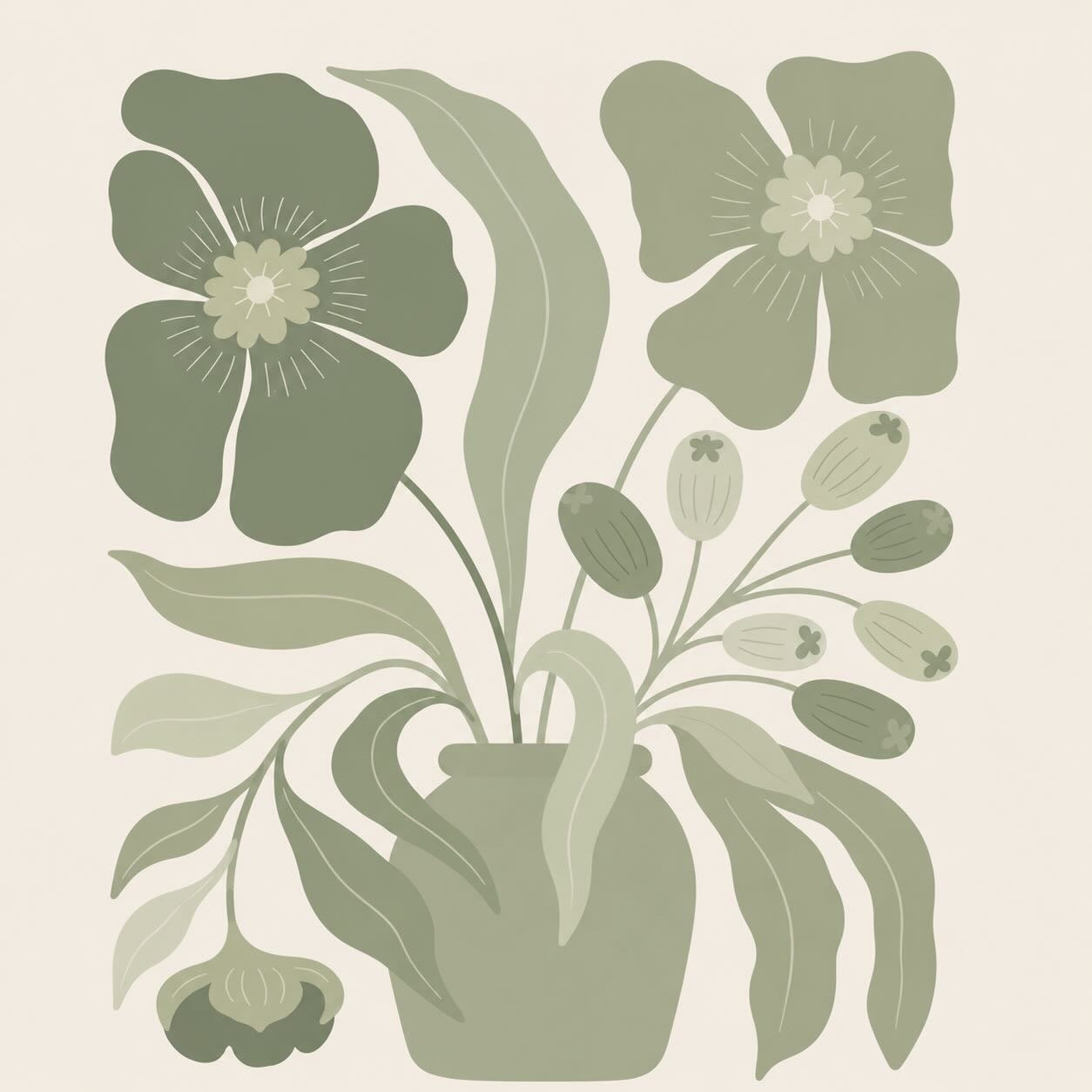 Custom 8x8 green flower