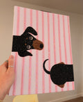 Pink stripped Wiener dog kit